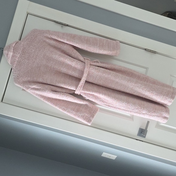 Barefoot Dreams Cozy Chic Heather Pink/white Bathrobe! - Picture 8 of 12